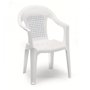Кресло пластиковое SCAB GIARDINO Penelope medium back пластик белый Фото 1