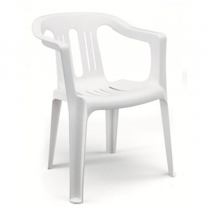 Кресло пластиковое SCAB GIARDINO L 28 пластик белый Фото 1
