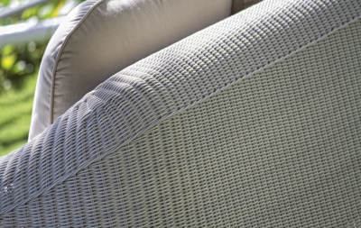Диван плетеный трехместный с подушками Skyline Design Calderan алюминий, искусственный ротанг, sunbrella белый, бежевый Фото 8