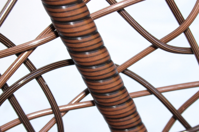 Кресло плетеное подвесное KVIMOL КМ-1016 сталь, искусственный ротанг коричневый Фото 6