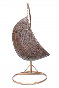 Кресло плетеное подвесное KVIMOL KM-1015 сталь, искусственный ротанг коричневый Фото 2