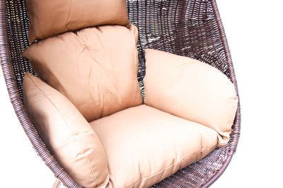 Кресло плетеное подвесное KVIMOL KM-1015 сталь, искусственный ротанг коричневый Фото 3