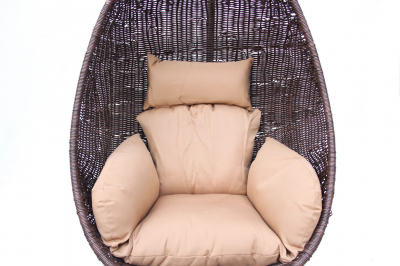 Кресло плетеное подвесное KVIMOL KM-1015 сталь, искусственный ротанг коричневый Фото 4