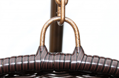 Кресло плетеное подвесное KVIMOL KM-1015 сталь, искусственный ротанг коричневый Фото 10