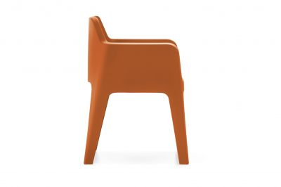 Кресло пластиковое PEDRALI Plus пластик оранжевый Фото 3
