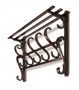 Настенная вешалка Мебелик В 7Н массив, гнутоклееный шпон темно-коричневый Фото 1