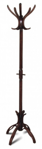 Напольная вешалка Мебелик В 12Н массив, гнутоклееный шпон темно-коричневый Фото 1