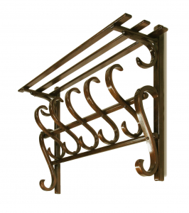Настенная вешалка Мебелик В 7Н массив, гнутоклееный шпон средне-коричневый Фото 1