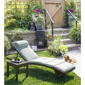Шезлонг-лежак плетеный Garden Relax Clipper алюминий, искусственный ротанг коричневый Фото 6
