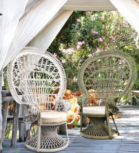 Кресло плетеное с подушкой Garden Relax Agueda натуральный ротанг белый Фото 2