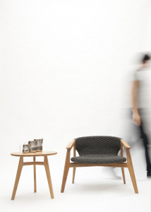Кресло деревянное плетеное Ethimo Knit тик, роуп тик, серый Фото 4