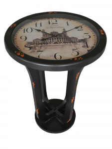 Столик-часы Ariva 3333M МДФ, стекло черный Фото 1