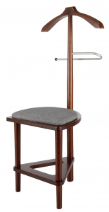 Костюмная вешалка с сиденьем Мебелик В 26Н массив бука, МДФ средне-коричневый Фото 1