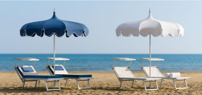 Зонт пляжный профессиональный Crema Pagoda алюминий, акрил Фото 4