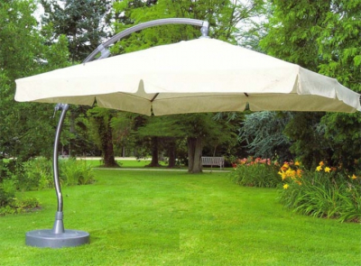 Зонт квадратный с боковой опорой Sun Garden полиэстер бежевый Фото 2