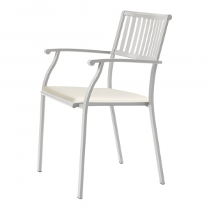 Кресло металлическое Ethimo Elisir сталь белый Фото 1