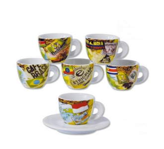 Кофейные пары для капучино Ancap Edex фарфор деколь Mondo Caffe Фото 3