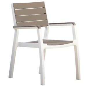 Кресло пластиковое Keter Harmony полипропилен белый, капучино Фото 1