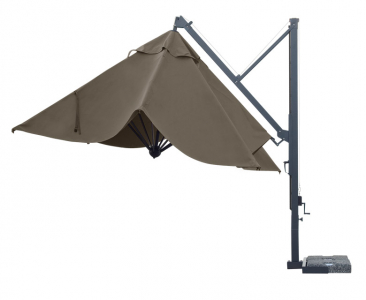 Зонт профессиональный 3х3 м Scolaro Galileo Dark алюминий, акрил антрацит, серо-коричневый Фото 15