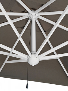 Зонт профессиональный Scolaro Rimini Braccio алюминий, акрил белый, серо-коричневый Фото 7
