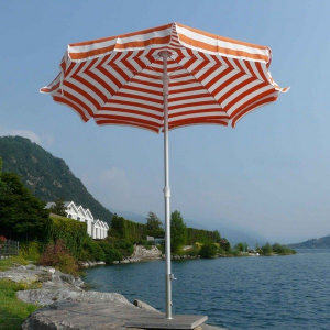 Зонт пляжный Maffei Superalux алюминий, дралон белый, оранжевый Фото 1