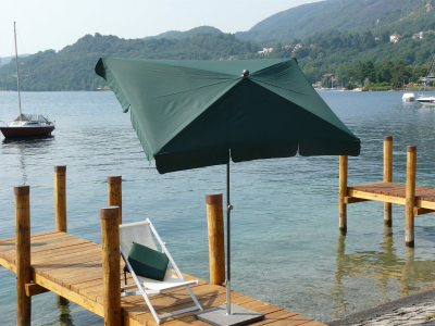 Зонт садовый с поворотной рамой Maffei Novara сталь, полиэстер зеленый Фото 3
