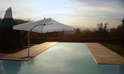 Зонт садовый с поворотной рамой Maffei California алюминий, полиэстер серый Фото 1
