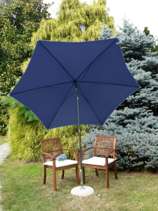 Зонт садовый с поворотной рамой Maffei Kronos сталь/полиэстер синий Фото 1