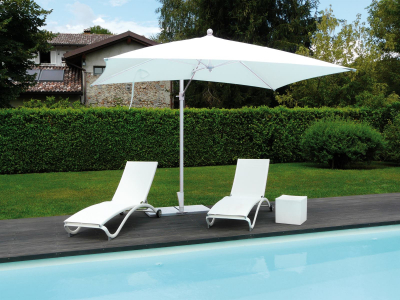 Зонт садовый с поворотной рамой Maffei Kronos ICE алюминий, полиэстер белый Фото 1