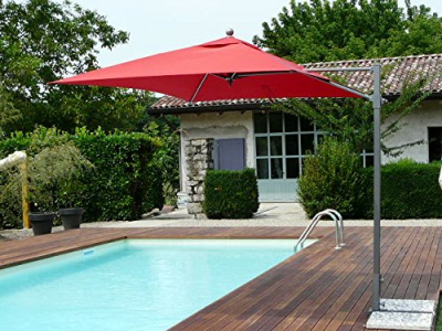 Зонт садовый с поворотной рамой Maffei Kronos алюминий, полиэстер красный Фото 3