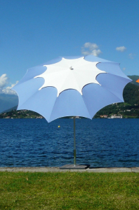 Зонт садовый с поворотной рамой Maffei Flos сталь, дралон лаванда, белый Фото 1
