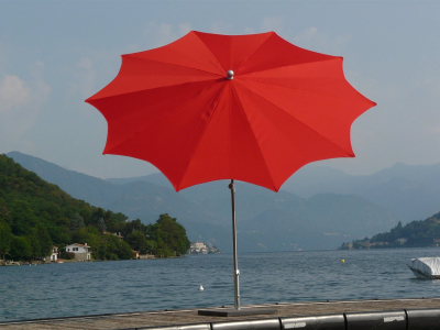 Зонт для кафе Maffei Estrella сталь, полиэстер красный Фото 1