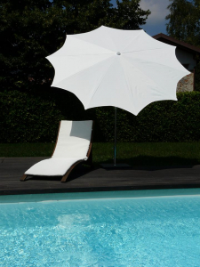 Зонт для кафе Maffei Estrella сталь, полиэстер белый Фото 1