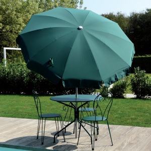 Зонт садовый с поворотной рамой Maffei Inox сталь, дралон зеленый Фото 1
