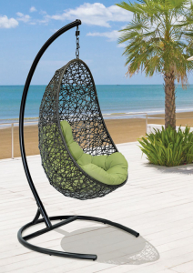Кресло подвеcное Ecodesign Easy сталь, искусственный ротанг коричневый Фото 2