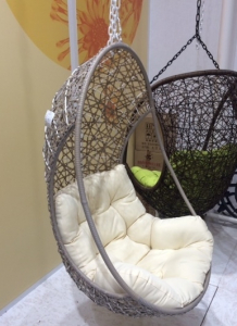 Кресло подвеcное Ecodesign Lite сталь, искусственный ротанг серый Фото 1