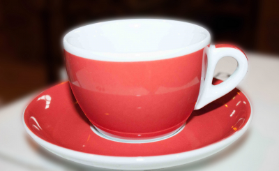 Кофейная пара для эспрессо Ancap Verona Millecolori фарфор красный, деколь чашка, ручка, блюдце Фото 6