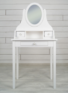 Туалетный столик с зеркалом ETG-Home массив березы белый Фото 1