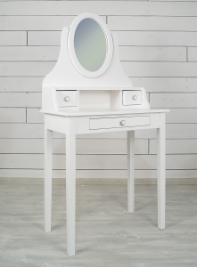 Туалетный столик с зеркалом ETG-Home массив березы белый Фото 2