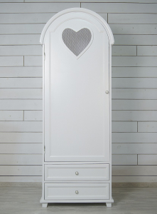 Одностворчатый шкаф ETG-Home массив березы белый Фото 1