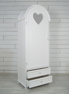 Одностворчатый шкаф ETG-Home массив березы белый Фото 3