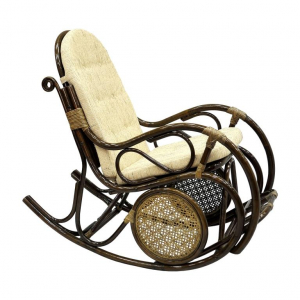Кресло-качалка Ecodesign натуральный ротанг темно-коричневый Фото 1