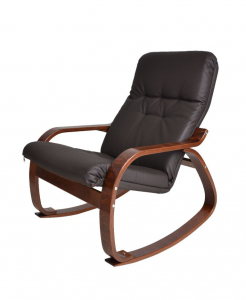 Кресло Ecodesign шпон березы, экокожа вишня Фото 1