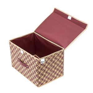 Коробка с крышкой Homsu HOM-396 ткань, картон, спанбонд бежевый Фото 1