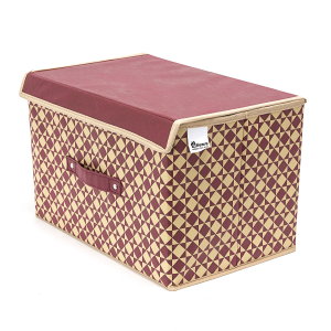 Коробка с крышкой Homsu HOM-396 ткань, картон, спанбонд бежевый Фото 2
