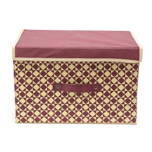 Коробка с крышкой Homsu HOM-396 ткань, картон, спанбонд бежевый Фото 5