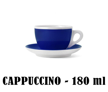 Кофейная пара для капучино Ancap Verona Millecolori фарфор синий, деколь чашка, ручка, блюдце Фото 1