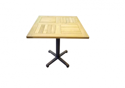 Стол деревянный обеденный Scab Design Cross сталь, чугун, тик антрацит, тик Фото 1
