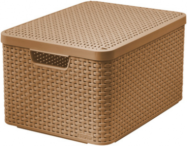 Короб с крышкой большой Curver Style Box полипропилен коричневый Фото 1