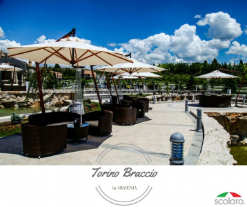 Зонт профессиональный Scolaro Torino Braccio алюминий, акрил слоновая кость Фото 4